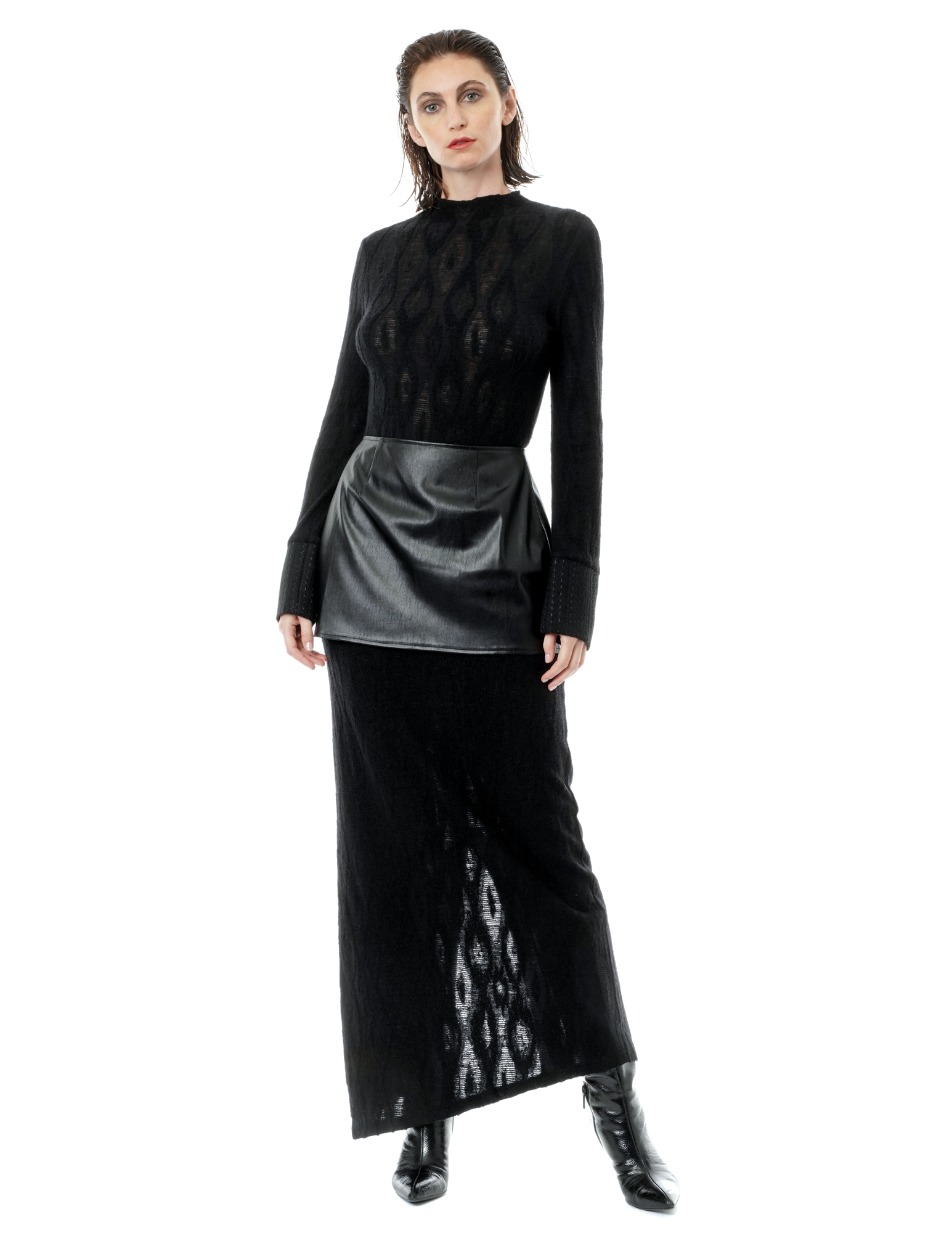 Robe Fourreau Twist Avant Noire Riche Grande Taille Love Squared 1X